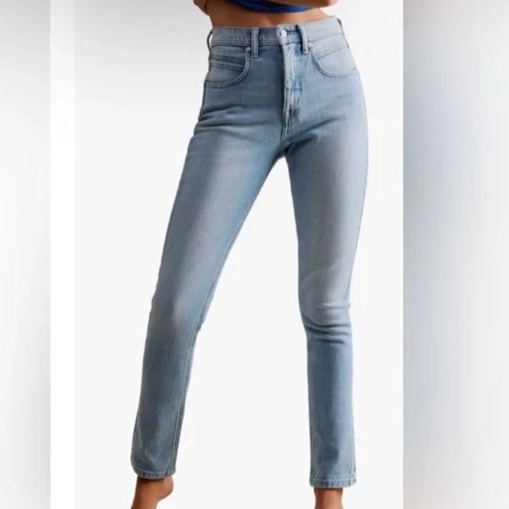 Free People We The Free Leila High Rise Slim Jeans Size 26 Light Wash